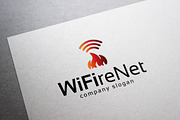 Wifi Fire Net Logo, a Branding & Logo Template by EmilGuseinov (Thumbnail 1 of 2)