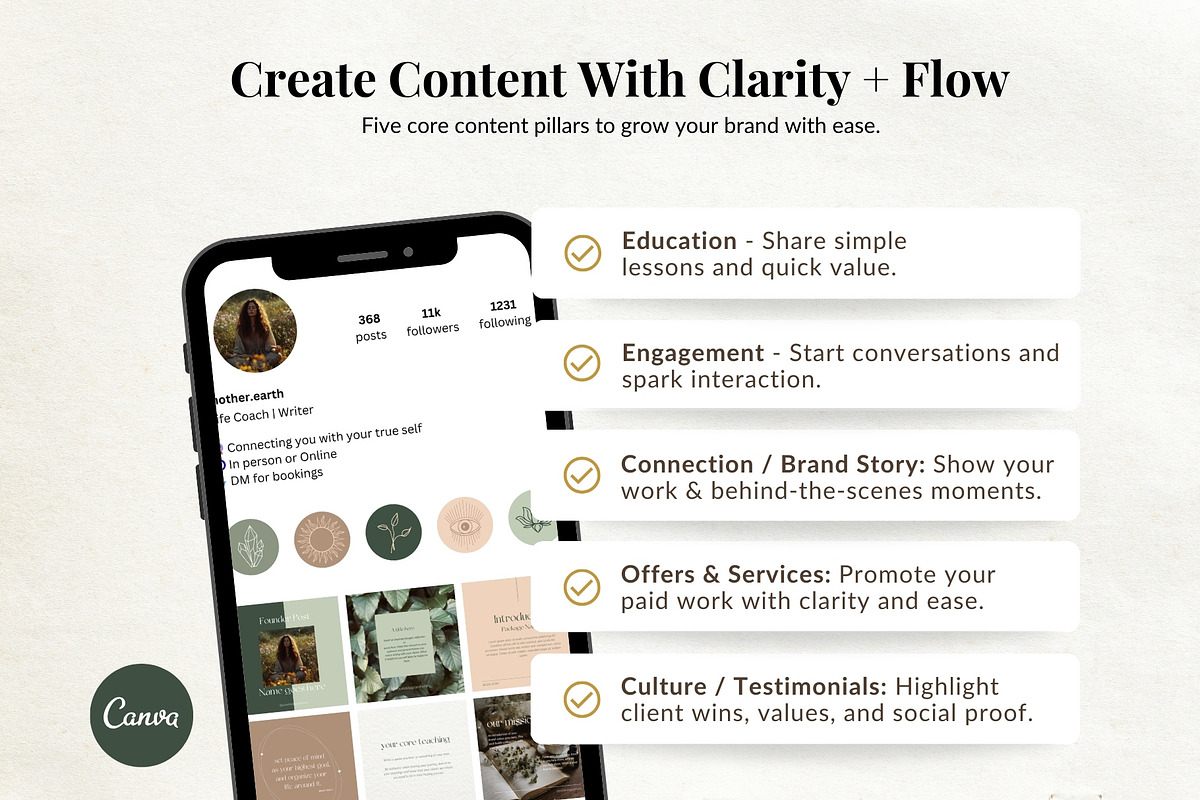 Mother Earth Instagram Templates, a Social Media Template by The Brand Alchemists (Photo 8 of 13)