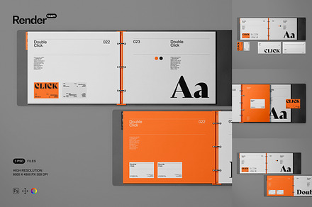 Brand Identity Mockup Set, a Books & Magazine Mockup by Renderteam