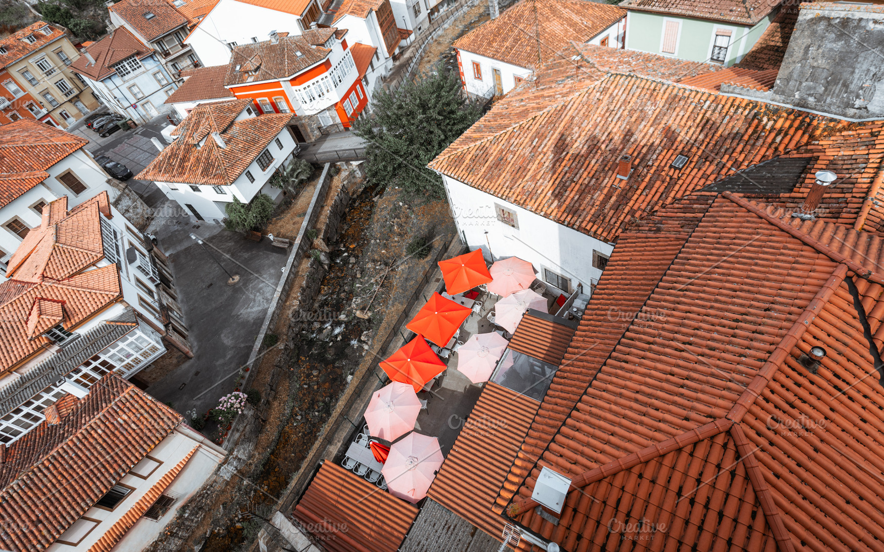 Aerial view of Salas rooftops, an Architecture Photo by SkyNext