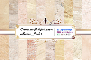 Beige Marble Digital Paper