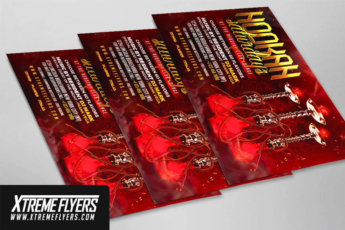 Hookah Flyer Template, a Flyer Template by XtremeFlyers (Photo 2 of 2)