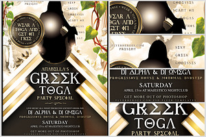 Greek Toga Flyer Template