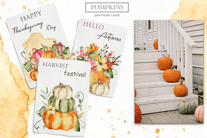 Pumpkins Watercolor Collection