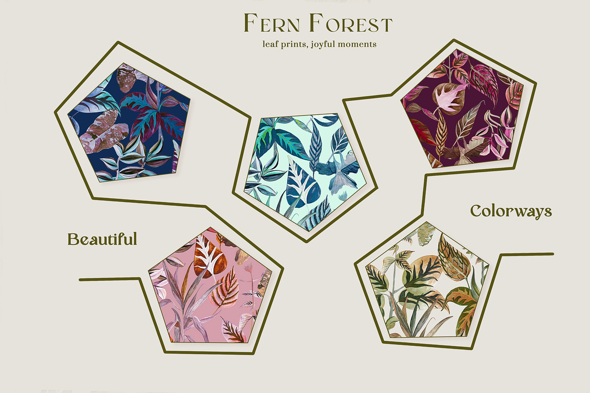 Fern Forest Pattern & Motifs, a Pattern Graphic by GND ART STUDIO (Photo 2 of 8)