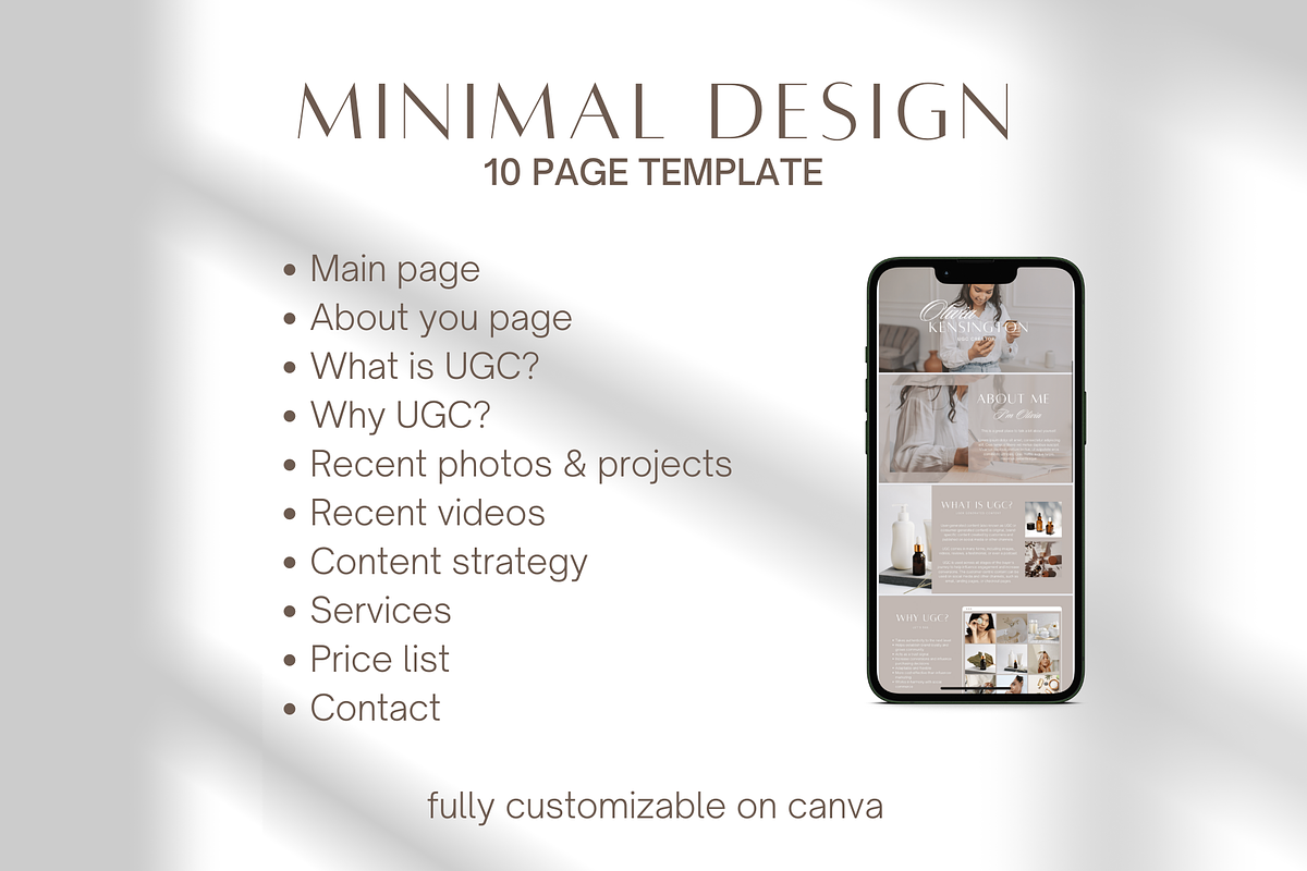 UGC portfolio Canva Template, a Social Media Template by SociallyyCreative (Photo 3 of 10)