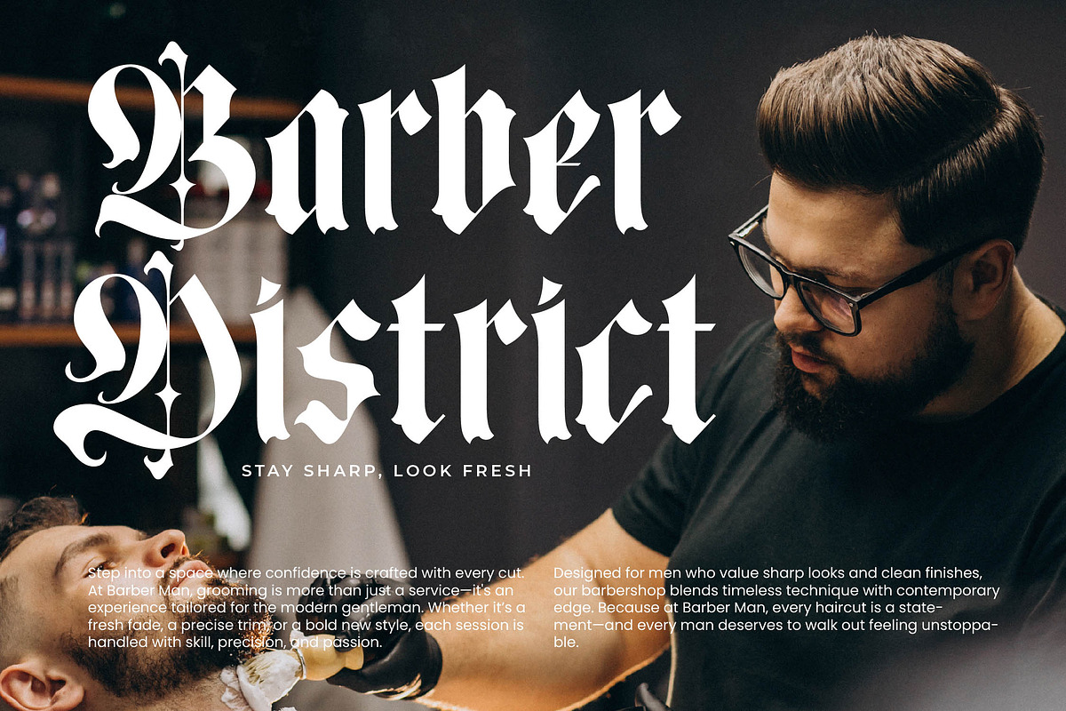 Mooltens Modern Blackletter Font, a Blackletter Font by timelesstype.co (Photo 5 of 20)