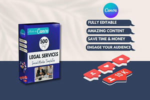 500 Legal Services Canva Templates