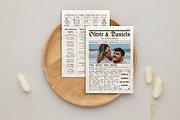 Newspaper Wedding Program invitation, a Flyer Template by iloveTemplate (Thumbnail 2 of 2)