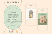 Matcha Skincare Instagram Template, a Social Media Template by Luna Studio (Thumbnail 4 of 9)