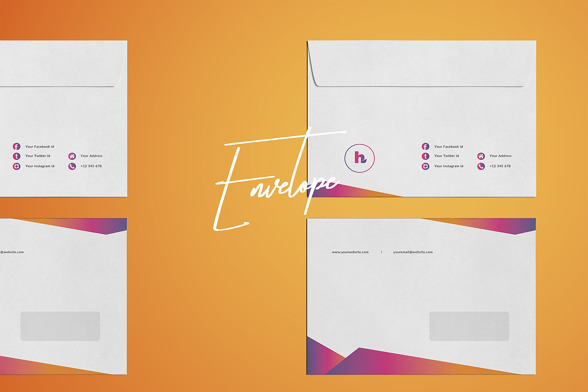 GRADIENT STATIONERY, a Stationery Template by Meknya (Photo 5 of 5)