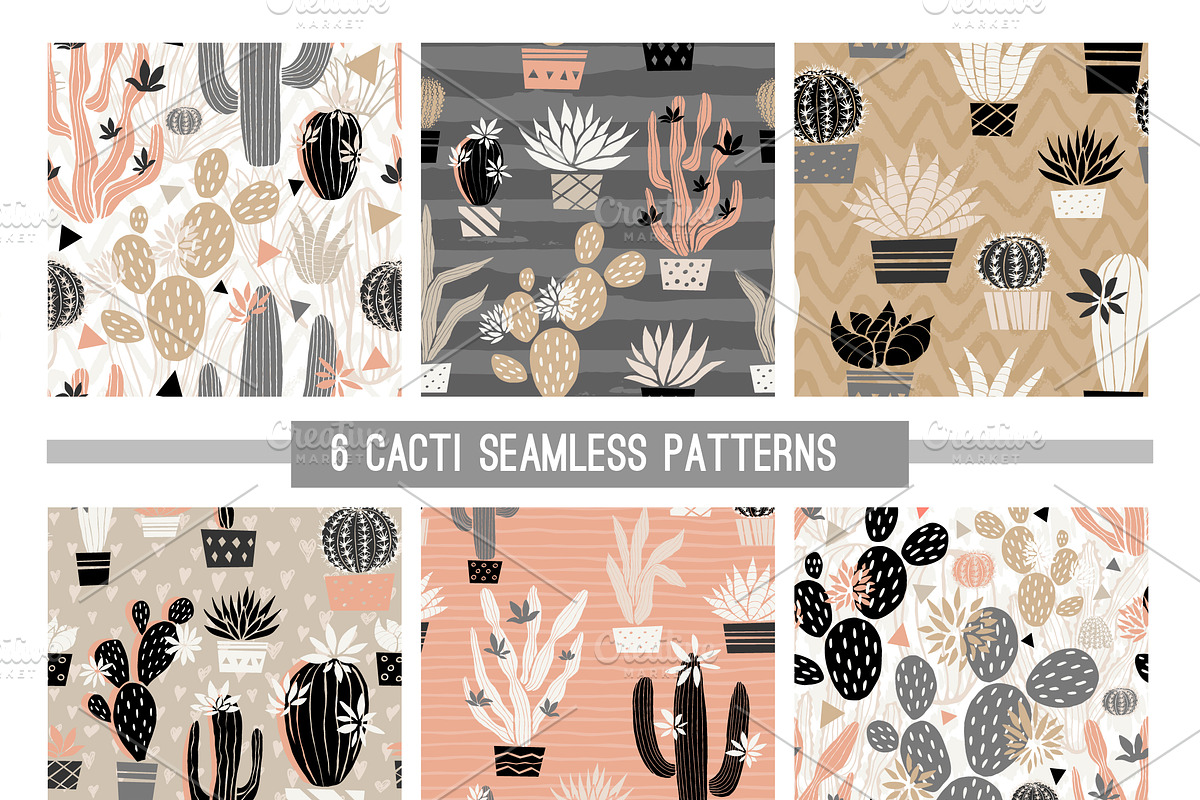 PASTEL Cactuses & Succulents BIG Set, a Decorative Illustration by Iraida_Bearlala (Photo 10 of 13)