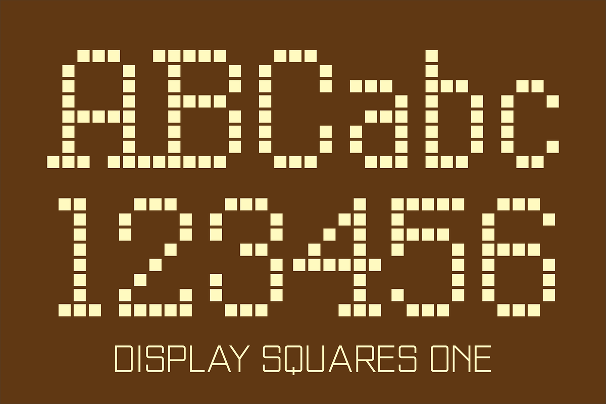 Display Dots & Squares Fonts, a Font by GG Design (Photo 12 of 13)