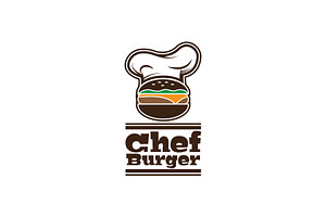 Chef Burger Logo, a Branding & Logo Template by ashenterprise