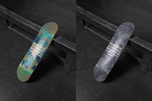 Realistic Skateboard Mockup Bundle 1