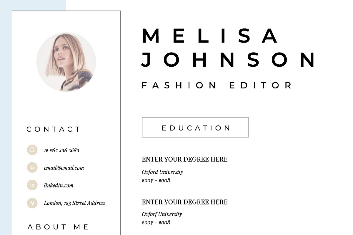 Resume Template 1, 2 page | Seattle, a Resume Template by Resume Angels (Photo 3 of 9)