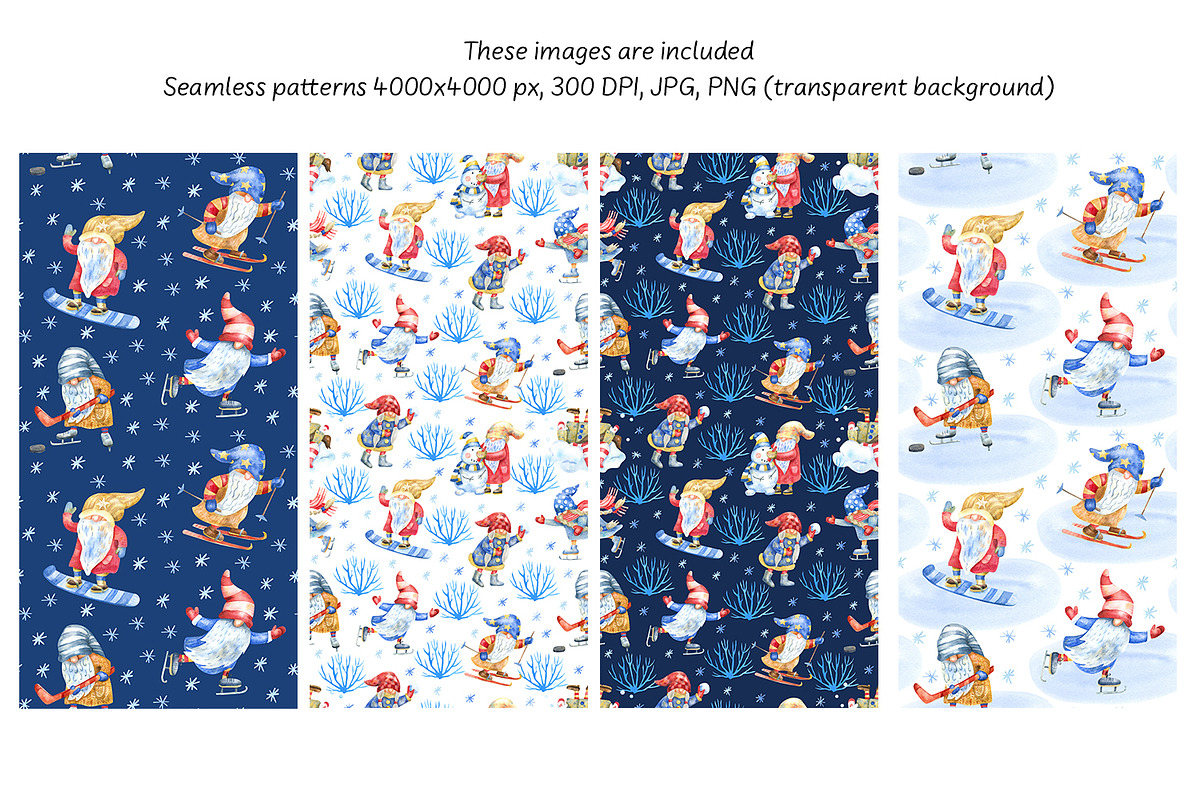 Winter Day Watercolor Collection, a Decorative Illustration by Anna Druzhkova (Photo 9 of 17)