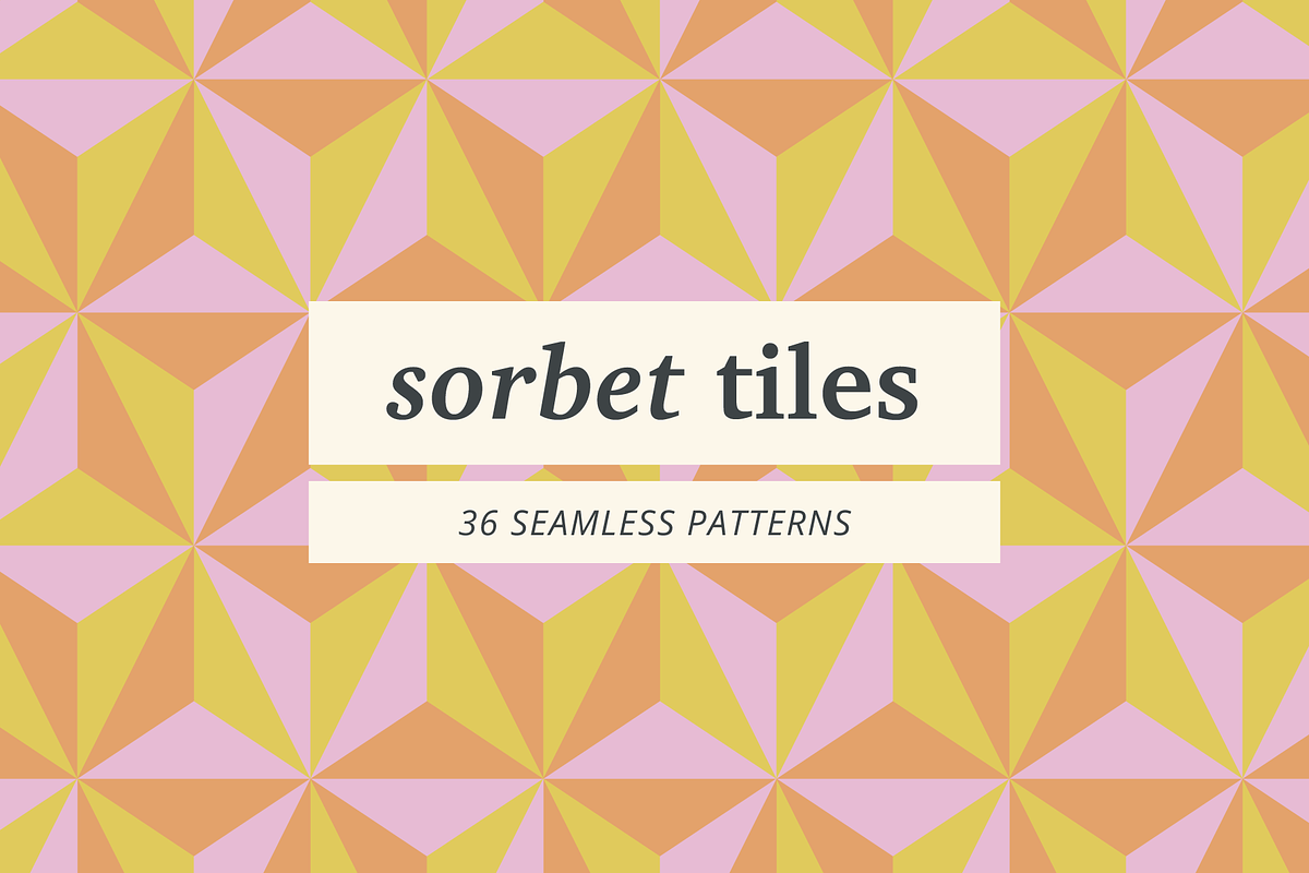 Sorbet Tiles Seamless Patterns, a Pattern Graphic by KT Designs (Photo 1 of 8)