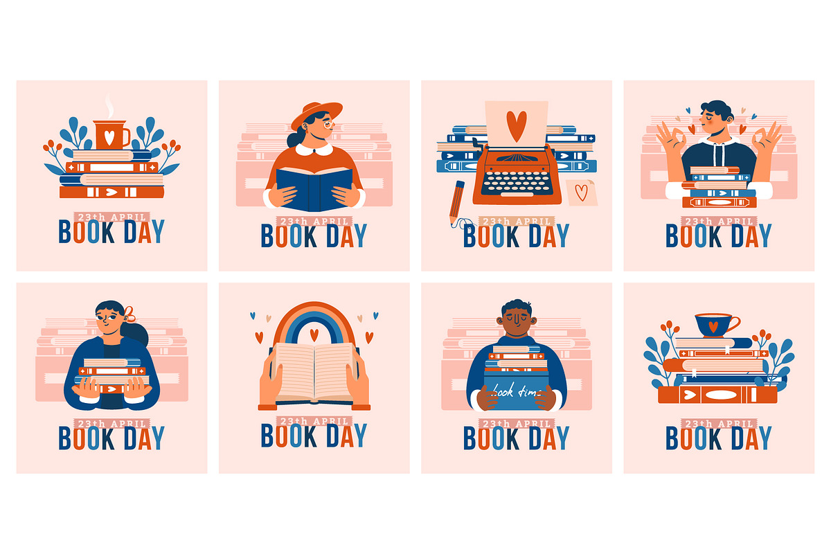 World Book Day. Vector collection, an Education Illustration by Renberrry.Store (Photo 10 of 12)