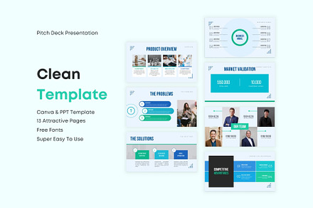 Pitch Deck Template With Soft Colors