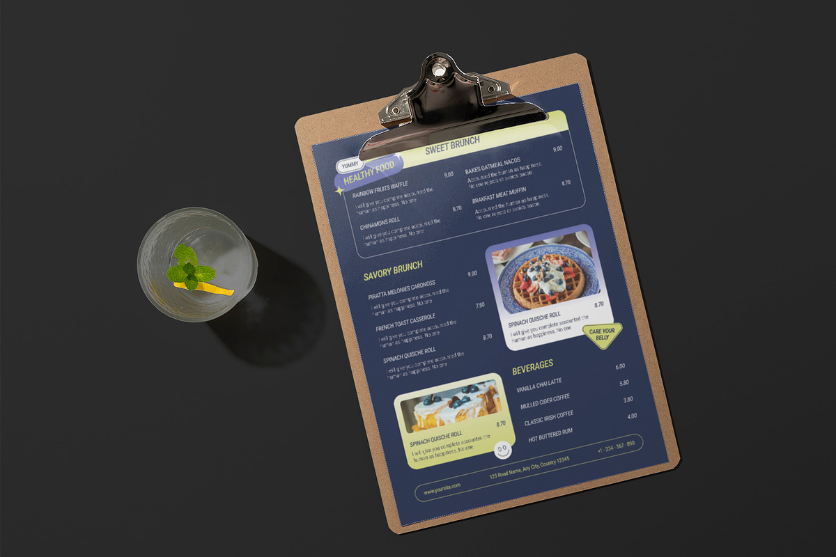 Modern Cafe Menu, a Stationery Template by Neermana (Photo 4 of 4)