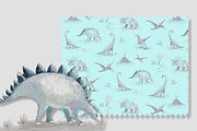 Dinosaurs Neutral Pattern, a Pattern Graphic by Lady Bruniere Design (Thumbnail 5 of 17)