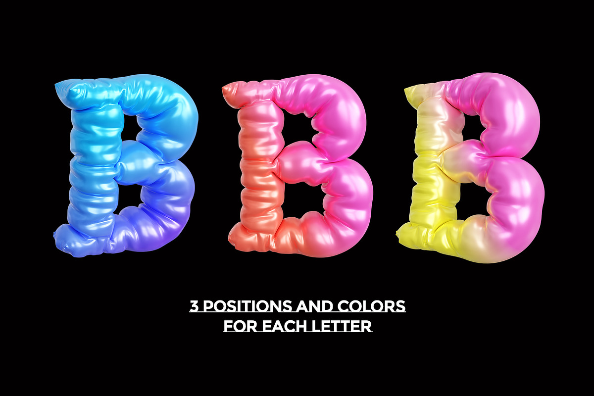 3D Balloon Inflated Letters, Numbers, a Graphic by LarysaZabrotskaya