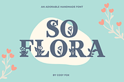 So Flora Display Font, a Handwritten Font by Cosy Fox (Thumbnail 1 of 7)