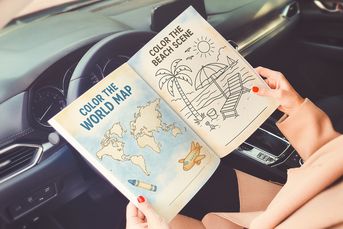Travel Adventure Activity Book Kids, a Stationery Template by Designmela01 (Photo 5 of 7)