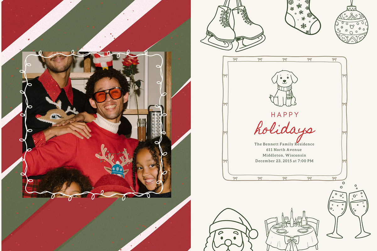 Hand Drawn Christmas Backgrounds, a Background Graphic by digital.incubator.yum (Photo 6 of 8)