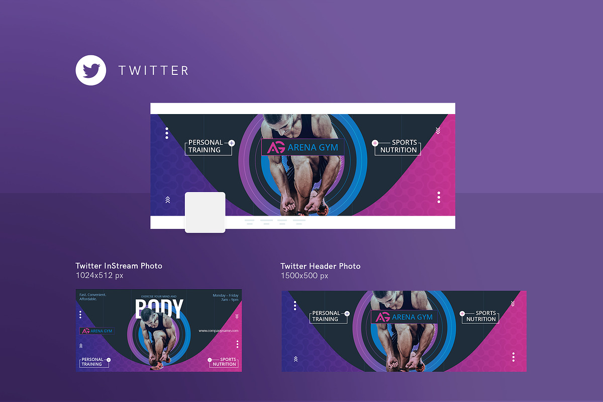 Promo Bundle | Gym Training, a Poster Template by Amber Graphics (Photo 5 of 17)