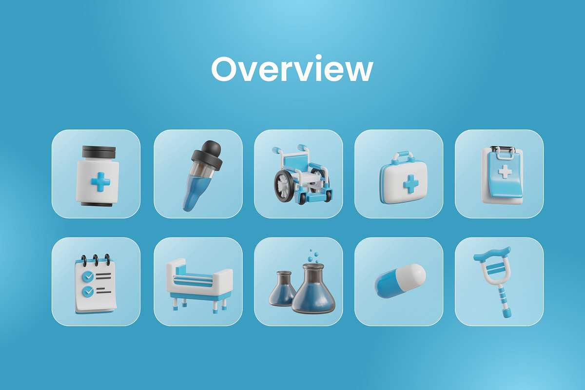 Medical & Health 3D Icon Set, a 3D by Home Studio (Photo 3 of 4)