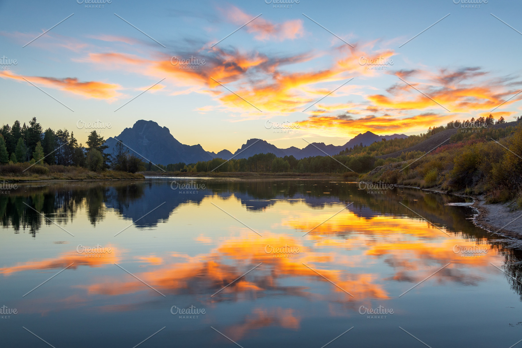 Snake River Sunset, a Nature Photo by JK Travel Photos