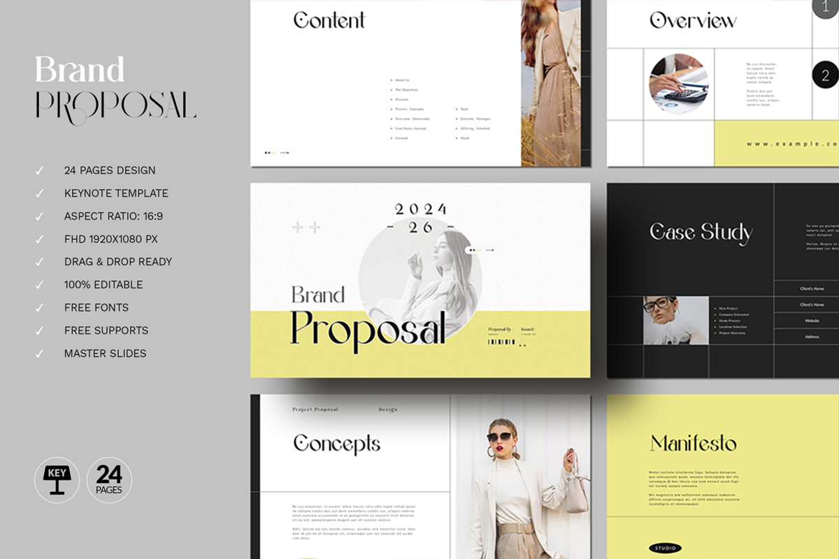Brand Proposal Keynote Template, a Presentation Template by White Graphic (Photo 2 of 9)