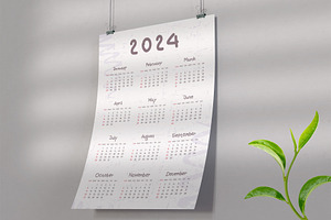 Hand Drawn Calender Design 2024