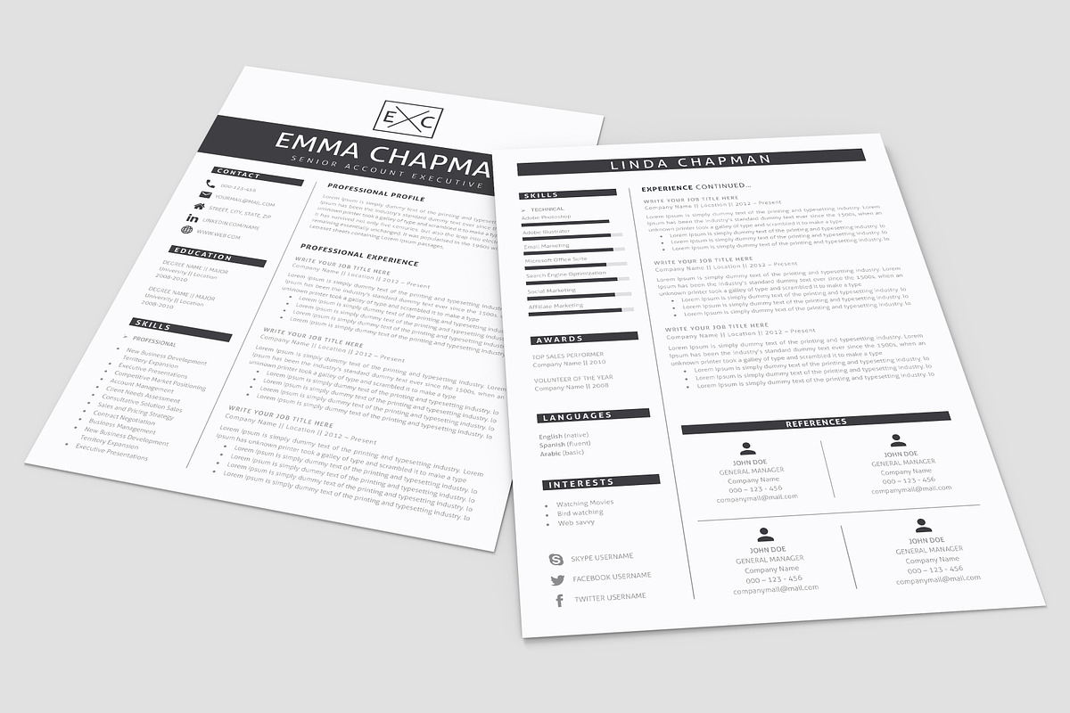 Resume/CV Template, a Resume Template by A1RESUME (Photo 6 of 7)