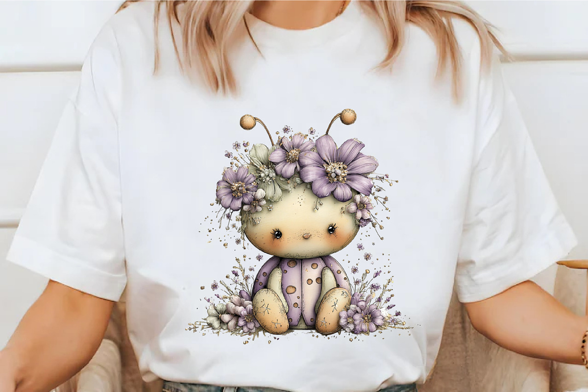 Whimsical Spring Ladybug Clipart, an Illustration by designcity5 (Photo 3 of 5)