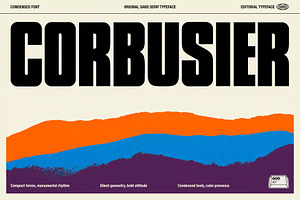 Corbusier Sans Serif Typeface, a Sans Serif Font by God Control