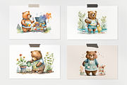 Cute Bears Watercolor Collection, a Decorative Illustration by artsy-fartsy (Thumbnail 5 of 12)