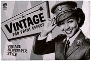 Halftone Print Effect - Newspaper, a Texture Graphic by Avelina Studio (Thumbnail 1 of 5)