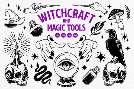 Witchcraft illustration bundle
