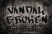 Vandal Broken, a Handwritten Font by Yoga Letter (Thumbnail 1 of 5)