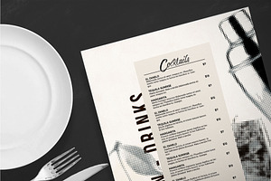 Rustic Menu With Halftone Effect