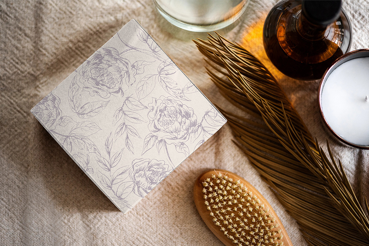 Sketched Peonies, a Pattern Graphic by MalyskaStudio (Photo 4 of 16)