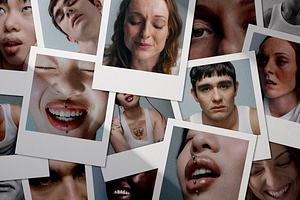 Scattered Polaroid Collage Mockup, a Mockup by Design Squad