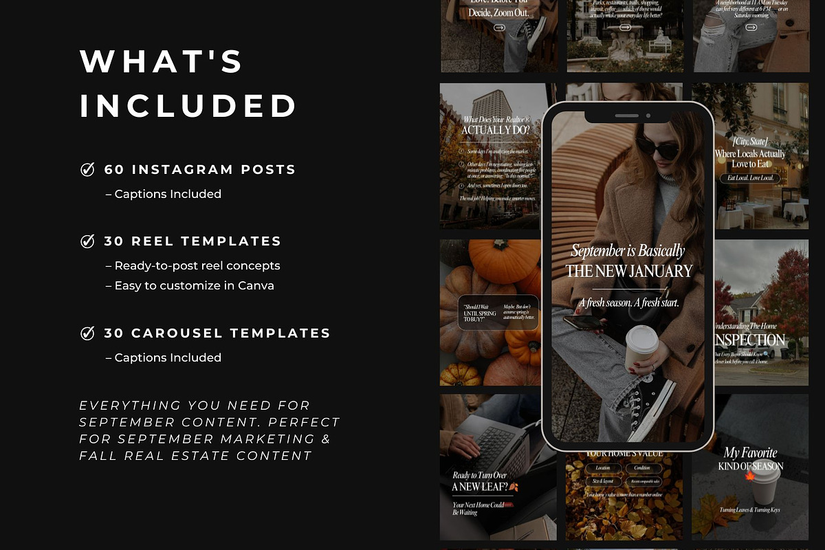 September Real Estate Templates, a Social Media Template by Instprofi | Studio Estimo (Photo 3 of 7)