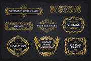 15 Golden Frames Backgrounds Set #1, an Object Graphic by Digiselector Design Goods (Thumbnail 5 of 5)
