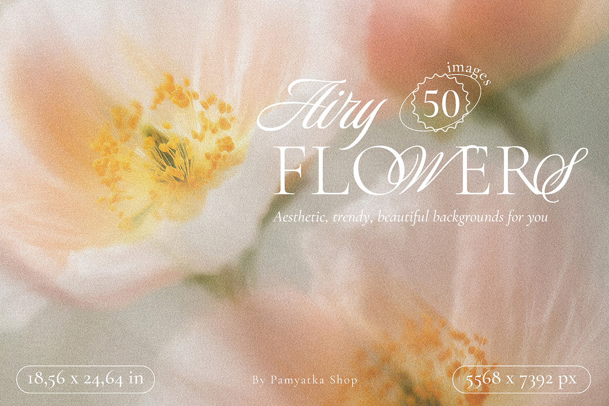 Airy flowers- Blurred floral set, a Background Graphic by Pamyatka Shop (Photo 1 of 11)