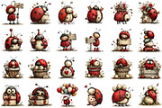 Whimsical Ladybug Clipart, an Illustration by Sublimation Artist (Thumbnail 2 of 7)