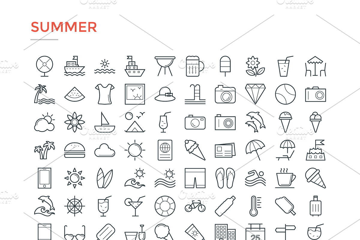 4800 Line Icons Pack, an Outline Icon by Vectors Market (Photo 15 of 20)